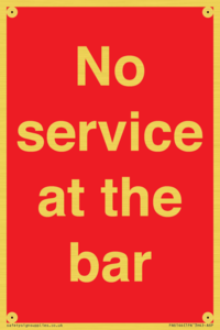 No service at the bar